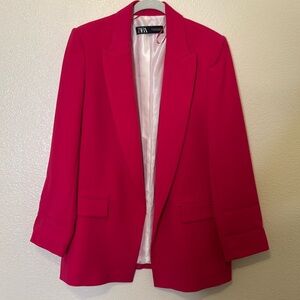 Zara Hot Pink Blazer Oversized Size Medium
